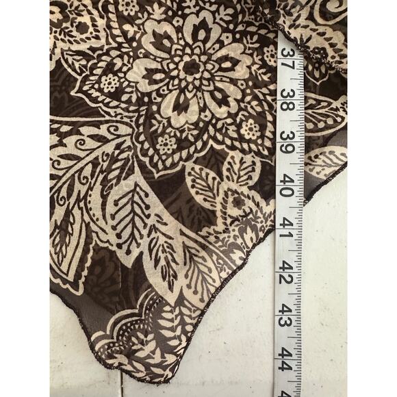 Vtg Erica Brooke Strapless Dress Size 24 Brown Fairy 80s Whimsical Floral Boho - Picture 10 of 12